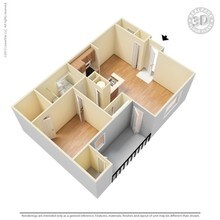 1 Bed 1 Bath 778 SqFt (670 Net) 06303 floor plan